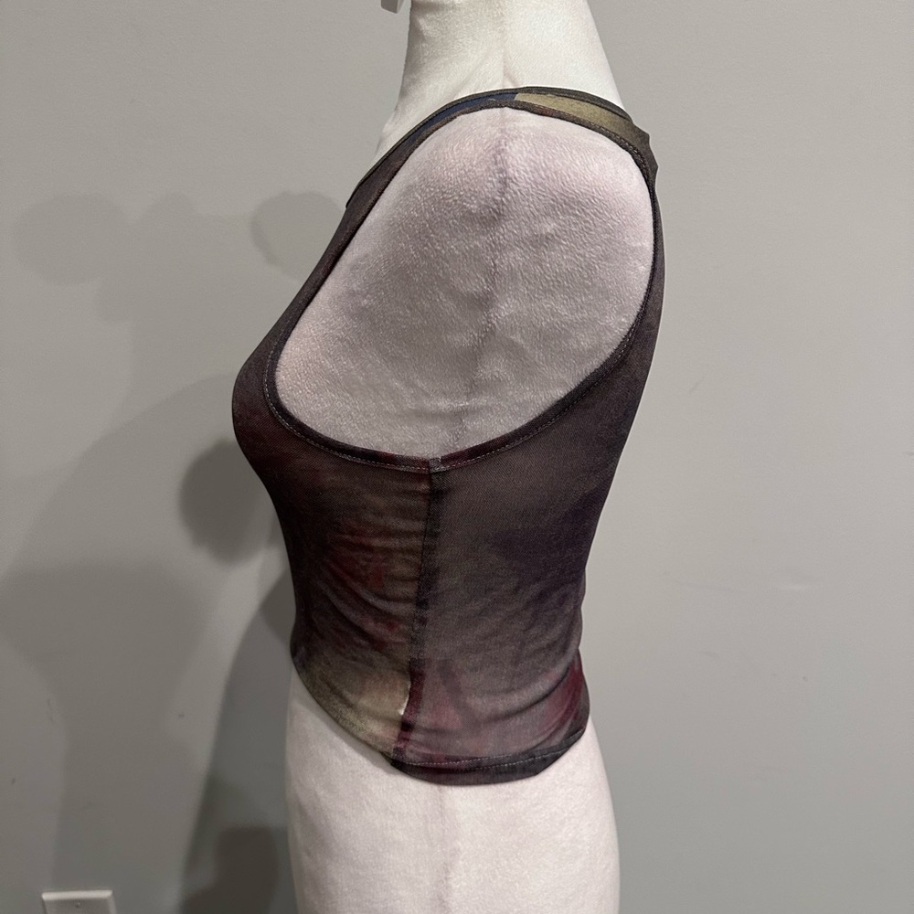 Tiger Mist sheer/mesh tank top - Picture 2 of 5
